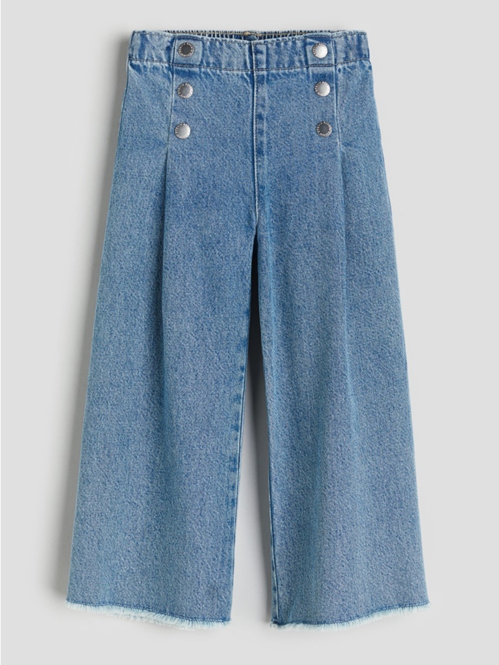 H&M Wide Leg Pull On High Waisted Trouser Jeans